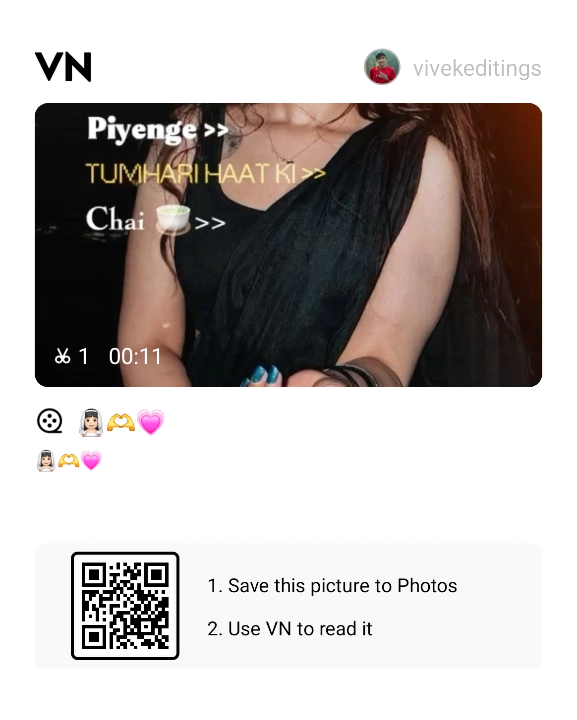 Kabhi Piyenge Tumhari Haat Ki Chai VN Template Code
