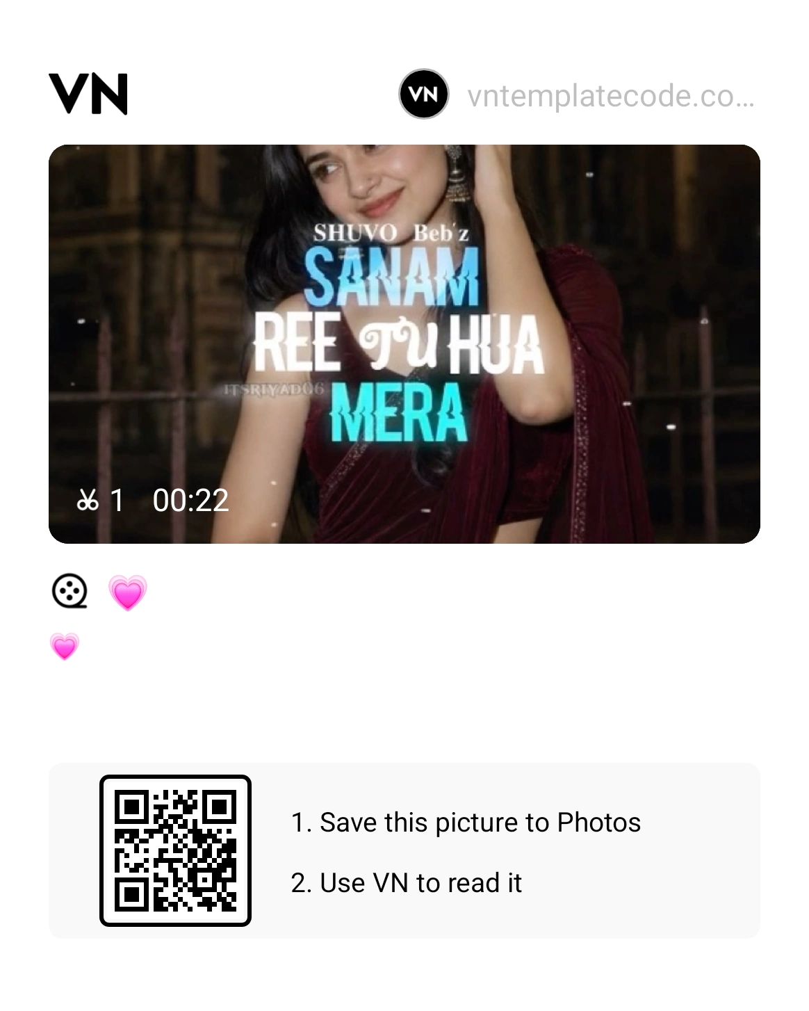 Sanam Re X Tere Vaaste VN Template Code