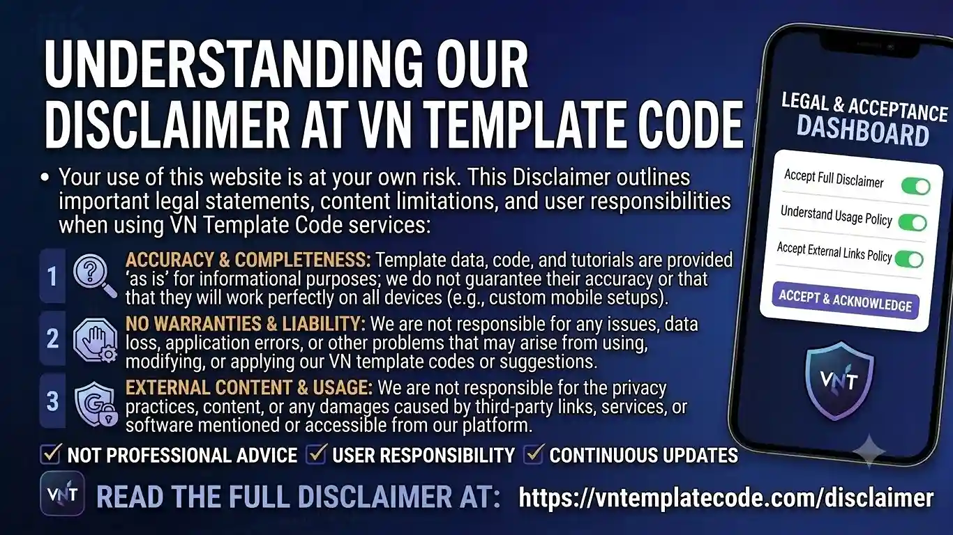Disclaimer- VN Template Code