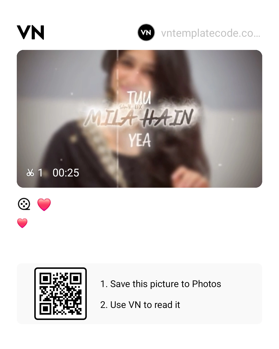 Teri Nazron Ka Dil Pe Hua Hai Asar VN Template Code 2