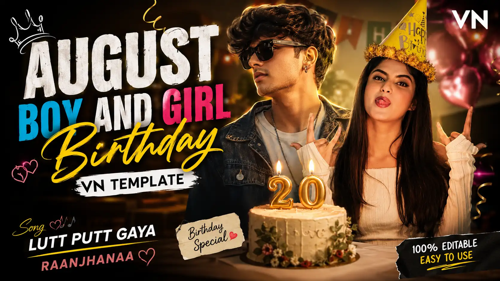 August Boy And Girl Birthday VN Template