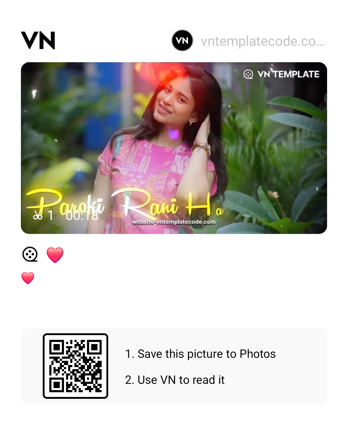 Phoolon Ki Malika Hai VN Template Code